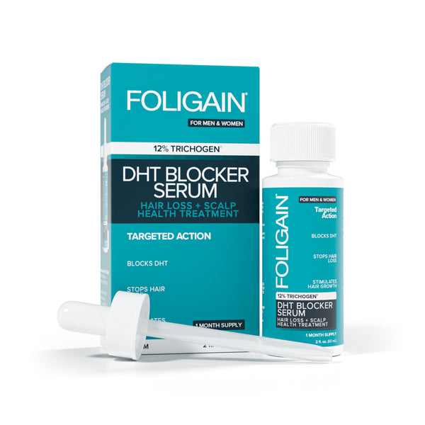FOLIGAIN Suero bloqueador de DHT para el crecimiento del cabello con 12 % de Trichogen®