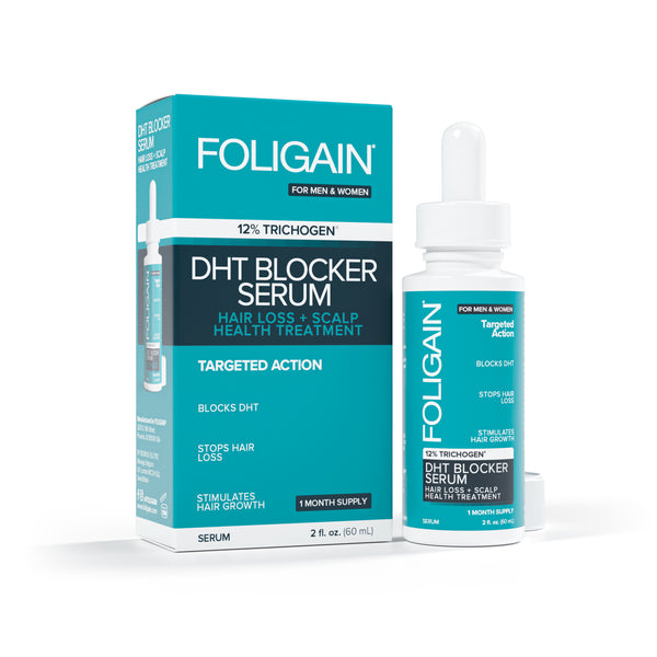 FOLIGAIN Suero bloqueador de DHT para el crecimiento del cabello con 12 % de Trichogen®