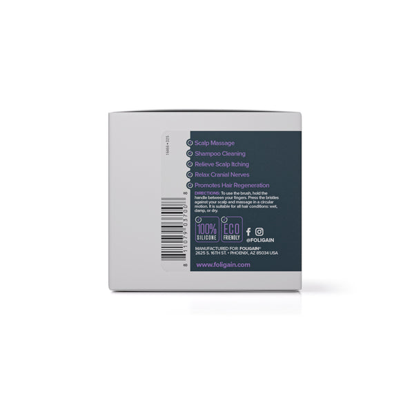 FOLIGAIN Exfoliante y Masajeador para el Cuero Cabelludo en Morado