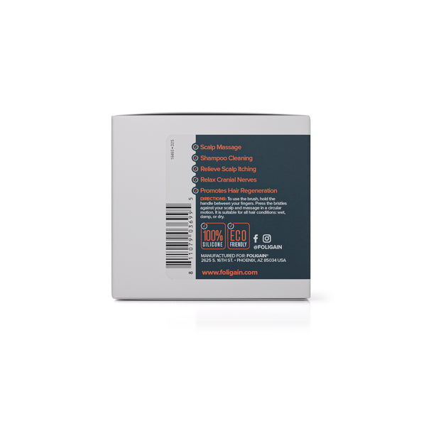 FOLIGAIN Exfoliante y Masajeador para el Cuero Cabelludo en Negro