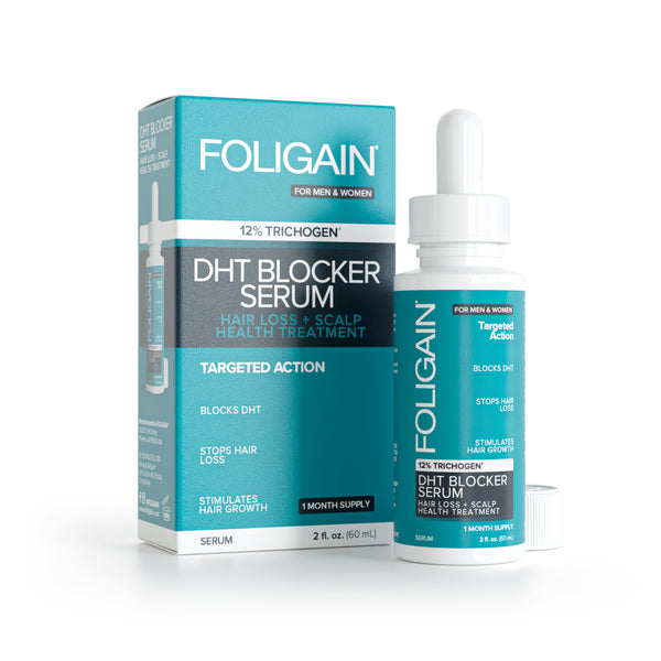 FOLIGAIN Suero bloqueador de DHT para el crecimiento del cabello con 12 % de Trichogen®