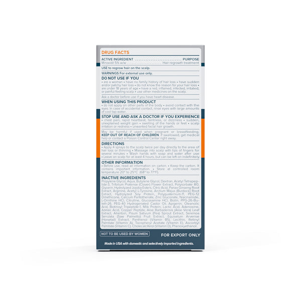 FOLIGAIN Crecimiento avanzado del cabello para hombres Minoxidil 5% + Trioxidil 5%