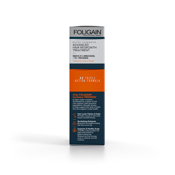 FOLIGAIN Crecimiento avanzado del cabello para hombres Minoxidil 5% + Trioxidil 5%