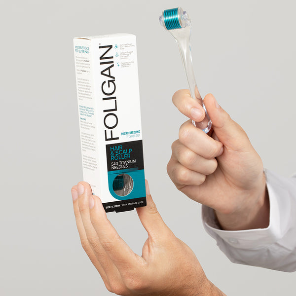 FOLIGAIN Rodillo para cabello y cuero cabelludo 0,25 agujas de titanio