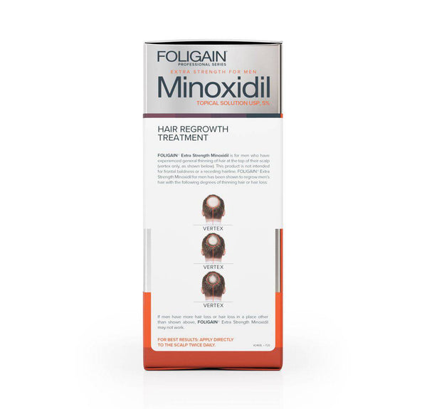 FOLIGAIN Minoxidil 5% Tratamiento para el crecimiento del cabello para hombres Suministro de 6 meses
