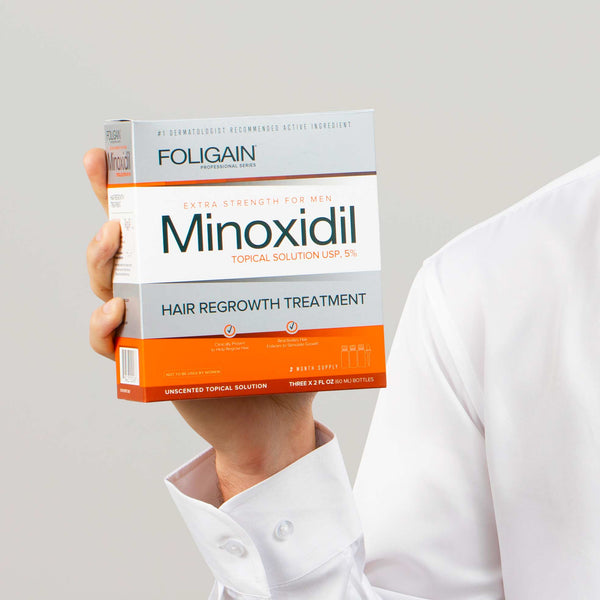 FOLIGAIN Minoxidil 5% Tratamiento para el crecimiento del cabello para hombres