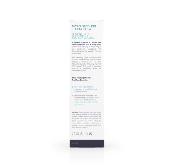 FOLIGAIN Rodillo para cabello y cuero cabelludo 0,25 agujas de titanio